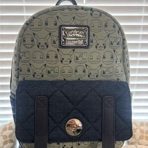 Loungefly Dark blue and Denim Pokemon Backpack